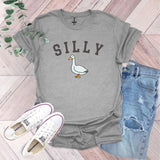 a shirt that says silly with a duck on it