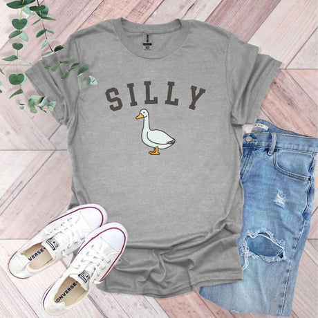 a shirt that says silly with a duck on it