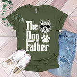 a t - shirt that says the dog father with a dog's face on